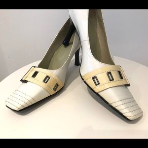 NWOT Elegant 2-tone Heels (all leather)